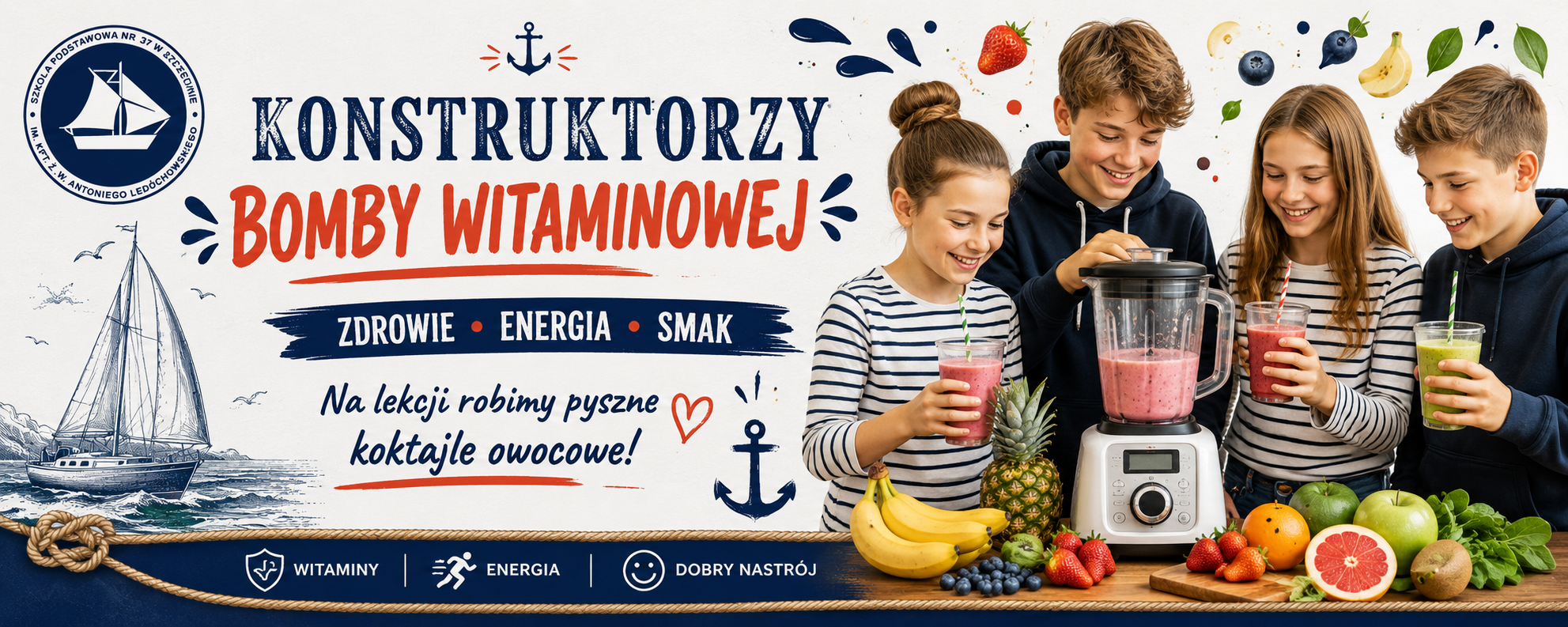 Plakat - robimy koktajle owocowe