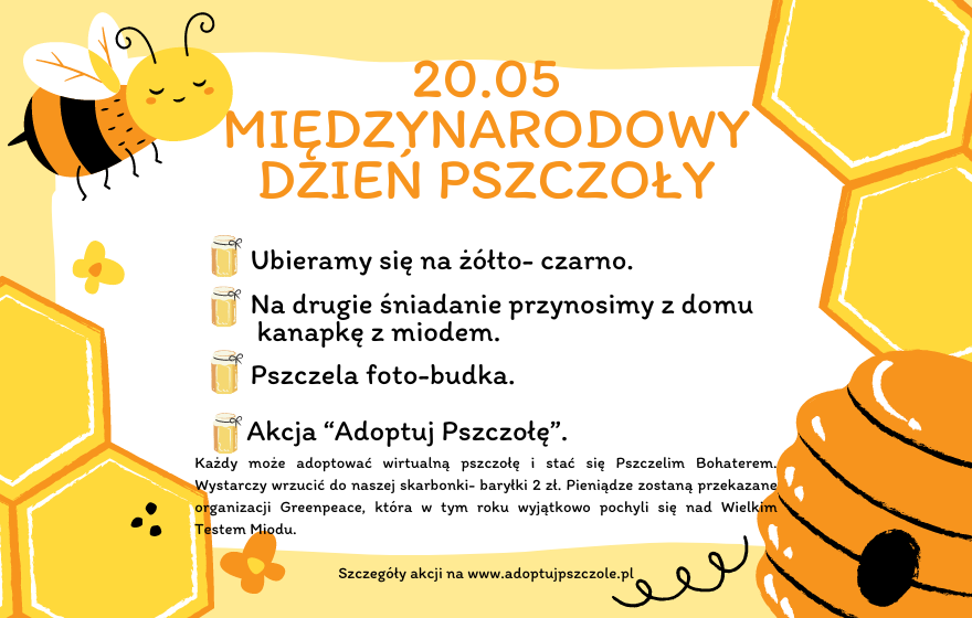 plakat na dzień pszczoły