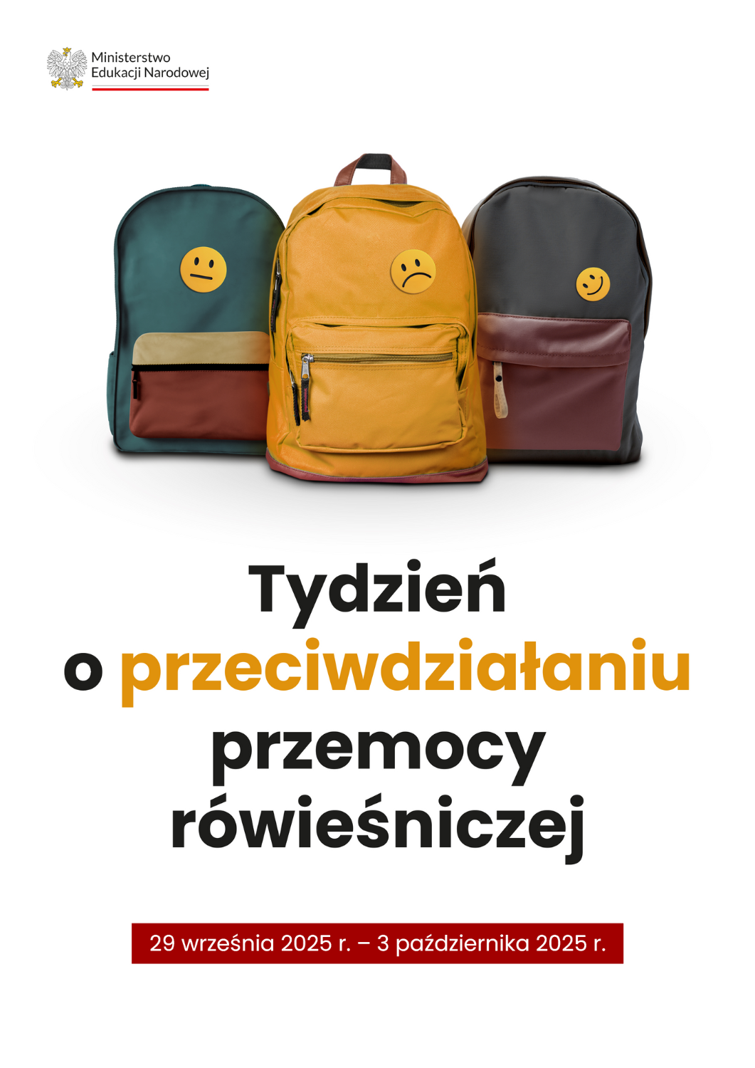 Plakat tydzień o przeciwdziałaniu przemocy rówieśniczej
