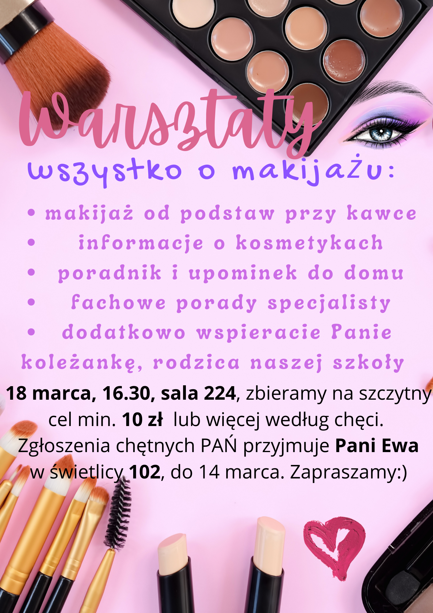 plakat - warsztaty makijażu