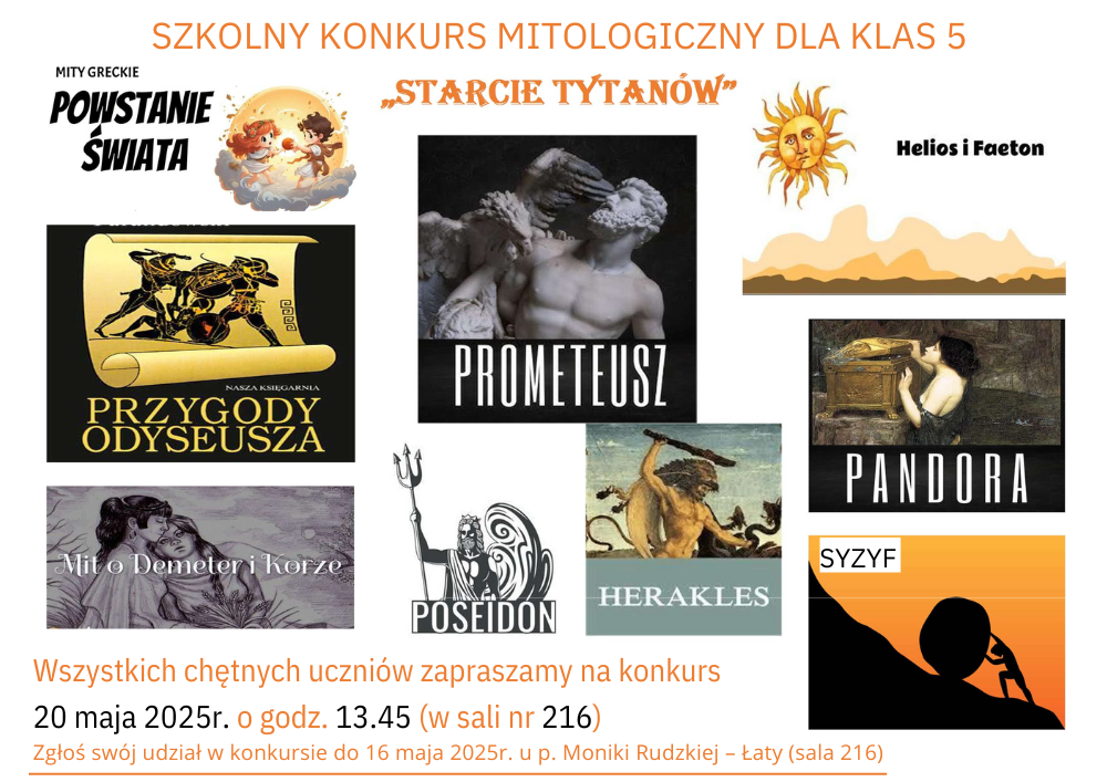 Plakat - szkolny konkurs mitologiczny