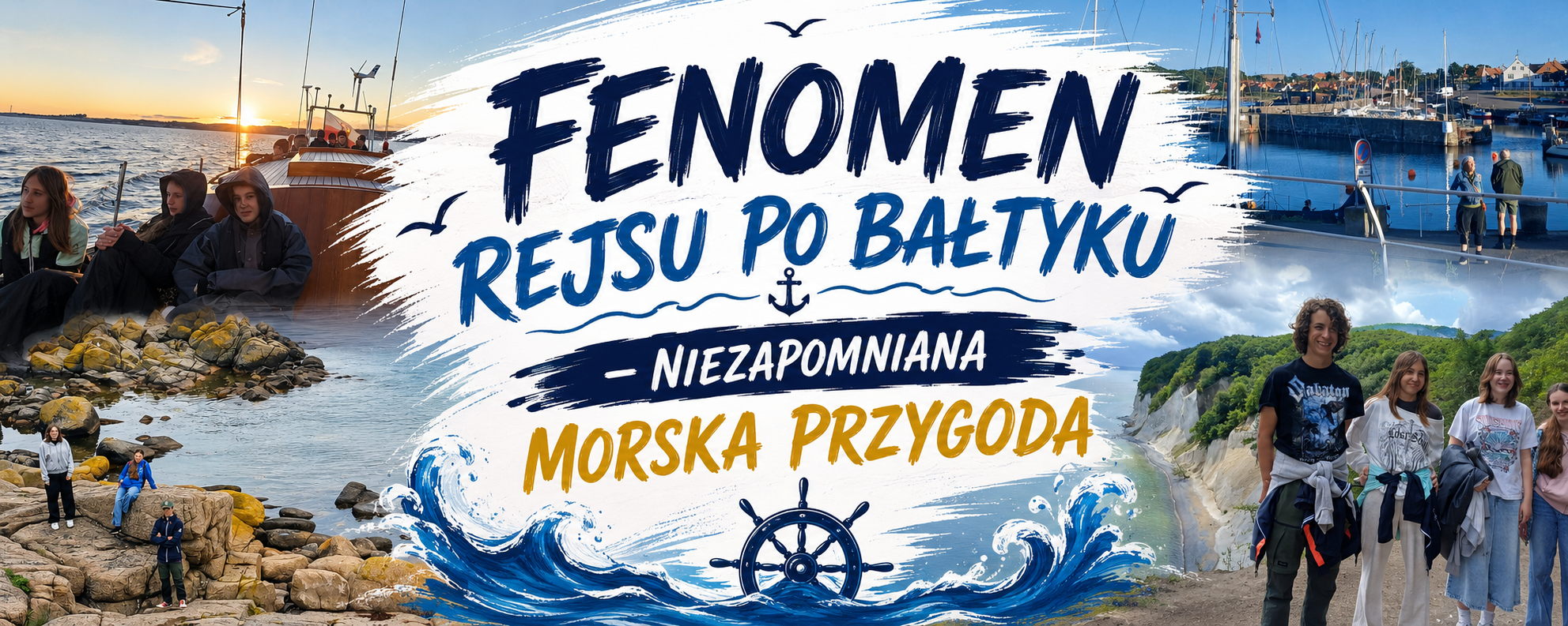 Baner zawierający zdjęcia z rejsu