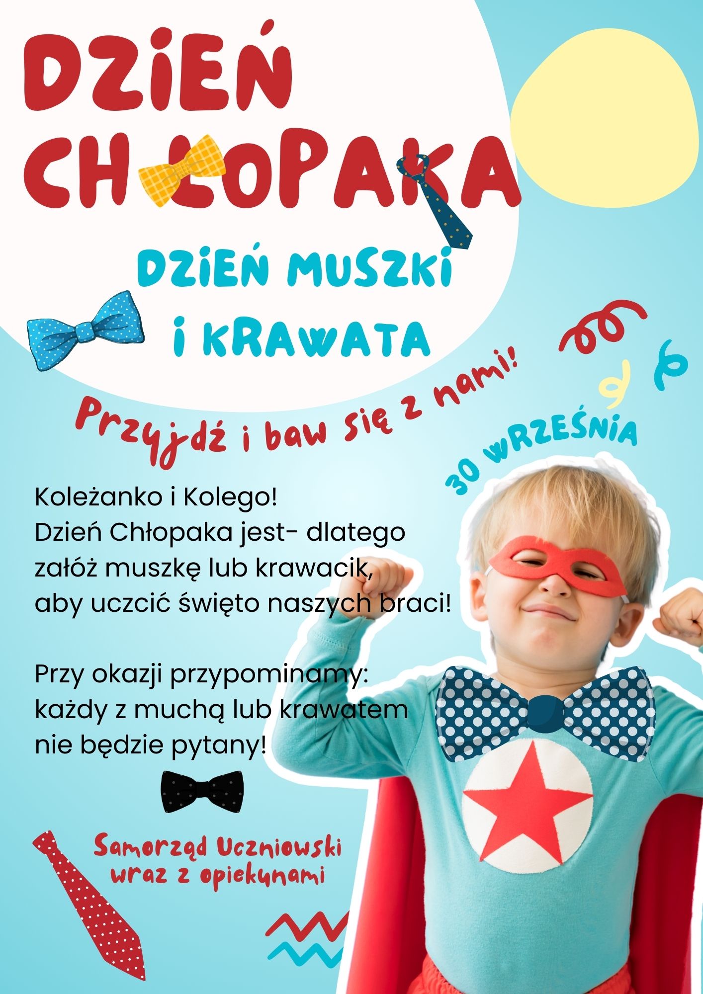 Plakat, dzień chłopaka